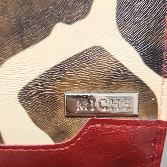 Red and Brown Miche Giraffe Print Women's Shell - Picture 7 of 7